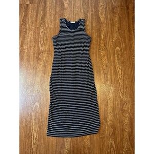 Marine Layer Lexi Daytime Rib Midi Dress in Blue & White Women’s Large Stripes